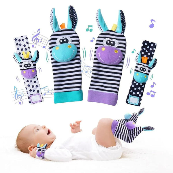 Baby Wrist Rattle Socks - Early Learning Sensory Toys - Tiny Details