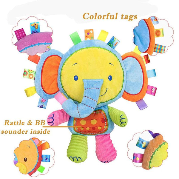 Lovey Elephant Plush Bell Toy - Tiny Details