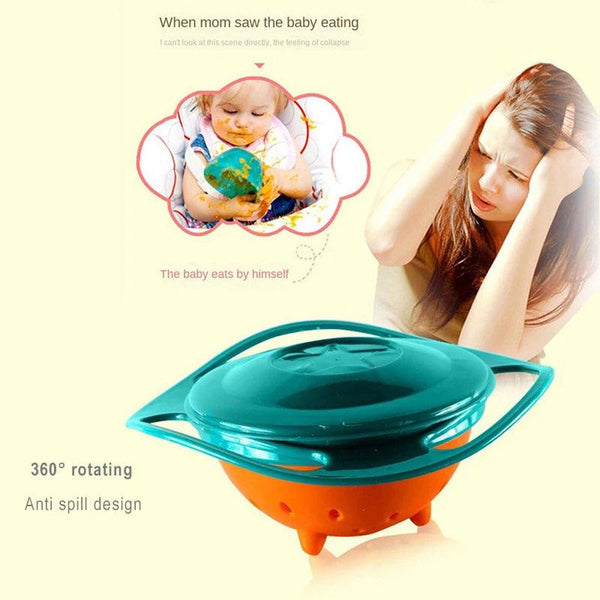 360° Spill-Proof Gyro Bowl: The Ultimate Feeding Solution for Kids - Tiny Details