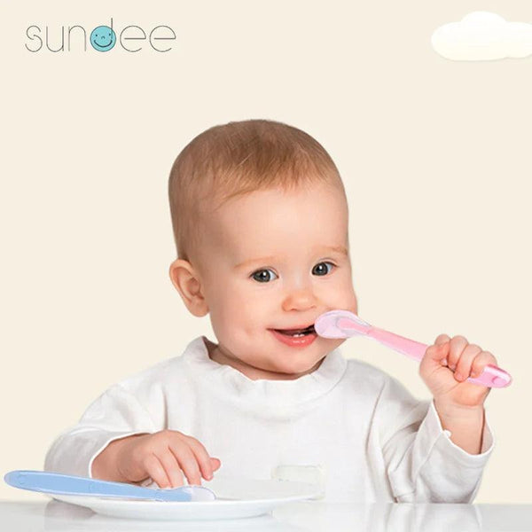 Soft Silicone Baby Feeding Spoons - Temperature Sensing Training Spoon - Tiny Details